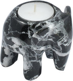 Marble Elephant Tea Light Candle Holder Collection - Monochrome Collection