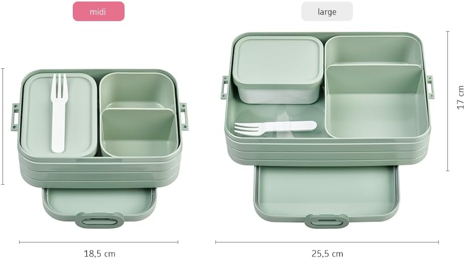 Mepal – Bento Lunchbox Take A Break Midi – Lunch Box With Bento Box – Lunch Box For Sandwiches, Small Snacks & Left Overs – Snack & Lunch - 900 ml - Vivid Blue