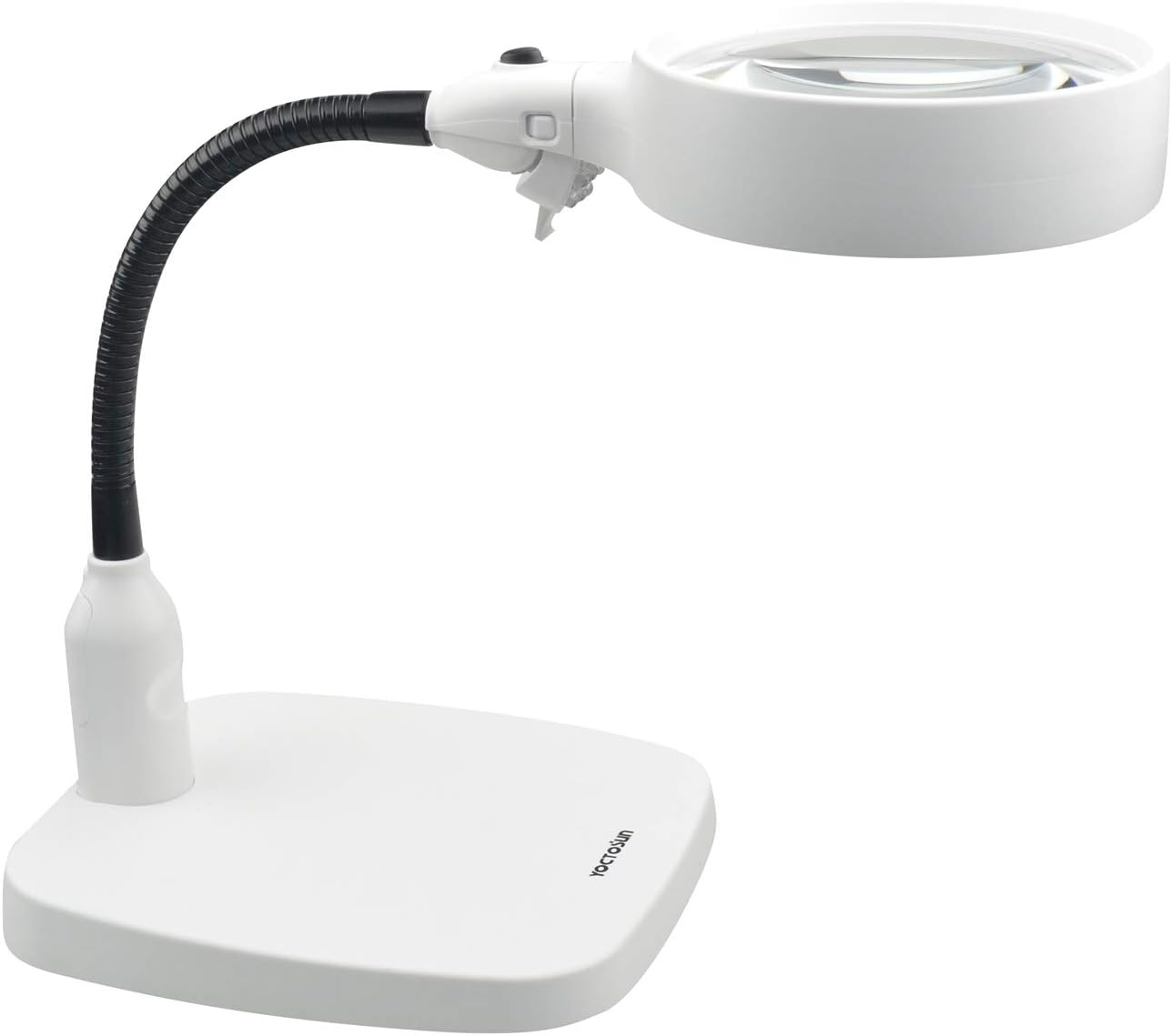 10X LED Magnifying Lamp Desktop Magnifier With Daylight Bright Lights and Flexible Gooseneck for Reading, Working, Hobby, Soldering and Crafts (USB Lighted)