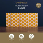 Creative Tops Spots Print Set of 4 Premium Placemats, Heat, Slip, Stain-Resistant, Cork Back, Easy To Clean, Printed Kitchen and Dining Lightweight Placemats