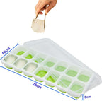 Ram® 4 X Pack Silicone Ice Cube Tray Set of 4 Ice Moulds Freezer Stackable Non Spill Ice Cube Tray Dishwasher Safe BPA Free