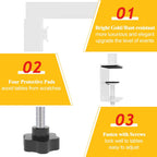 Fomcet Over The Table Rod Stand with Clamps 13"-42'' Tall 29"-98" Length White Metal Adjustable Table Arch for Wedding Birthday Party Anniversary Christmas Decoration Supplies