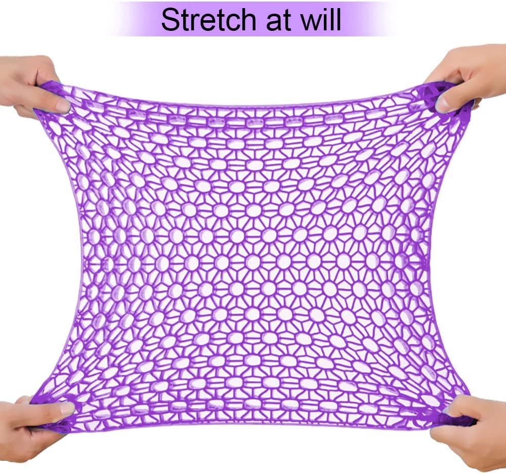 Gel Seat Cushion Double Thick - Honeycomb Breathable Office Chair Cushion for Back, Hip & Sciatica Pain Relief - Non-Slip Cool Gel Car & Wheelchair Cushion (Home/Work Use)