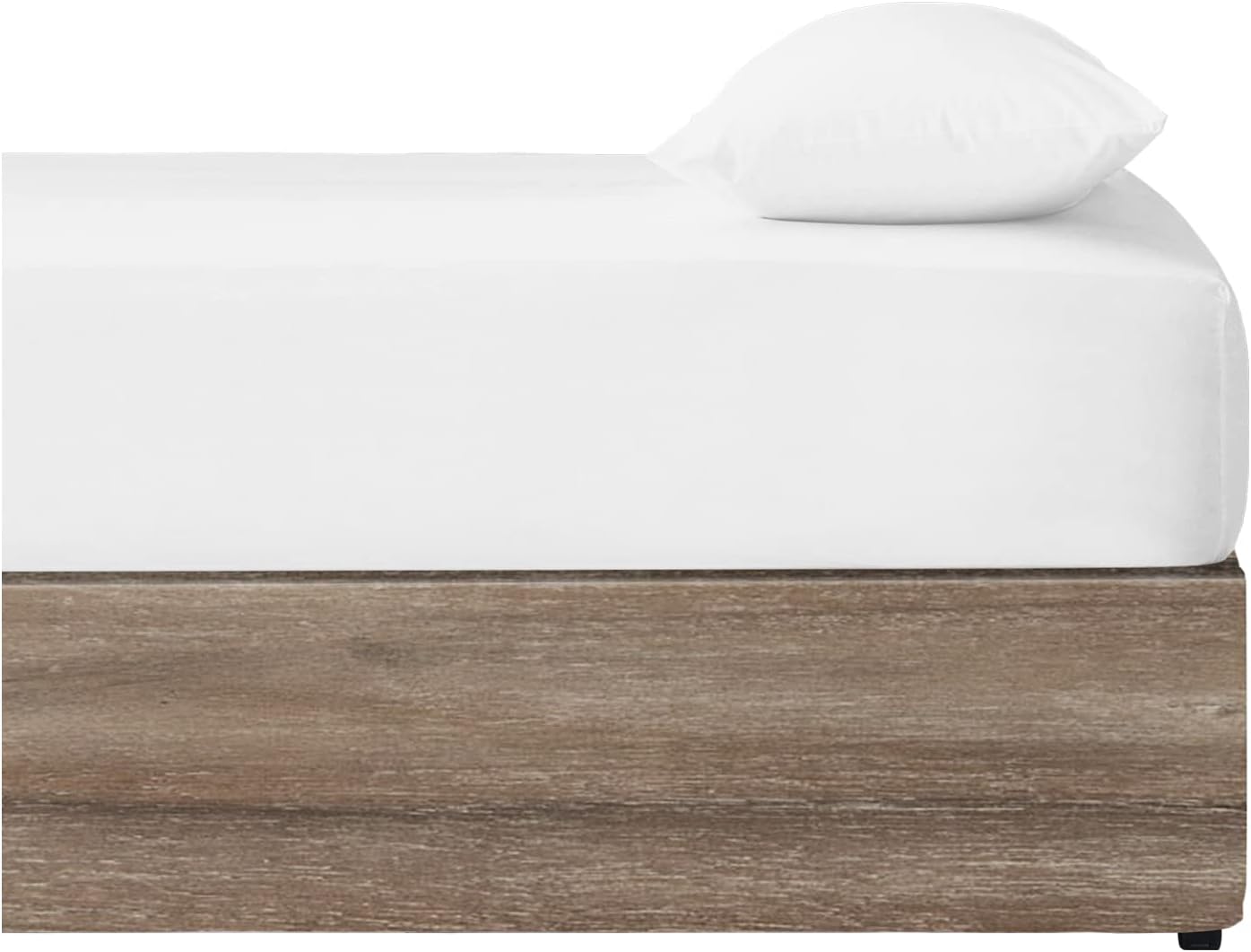 GC GAVENO CAVAILIA Super Dreamer King Size Fitted Sheet White - Plain Bedding Sheet With Elastic Corner - Polyester Fabric Bedsheet Main image