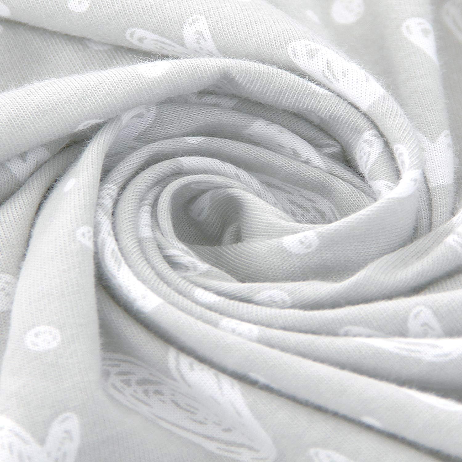 Nursing Pillow Covers (COVERS ONLY) 2 Pack, Stretchy 100% Jersey Cotton Soft Breastfeeding Pillowcases,Fits For Chicco Boppy and Widgey Nursing Pillow, White & Grey