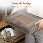 2 Pack Plastic Multi-Purpose Storage Box with Latching Lids, Gray A4 Paper Storage, Classroom Organization, Storage Containers for Board Game, Craft, Document, Magazine, Art Supplies