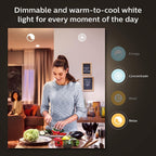 White and Colour Ambiance Smart Bulb Twin Pack LED [B22 Bayonet Cap] - 806 Lumens 60W Equivalent. for Home Indoor Lighting, Livingroom and Bedroom, 2 Count (Pack of 1)