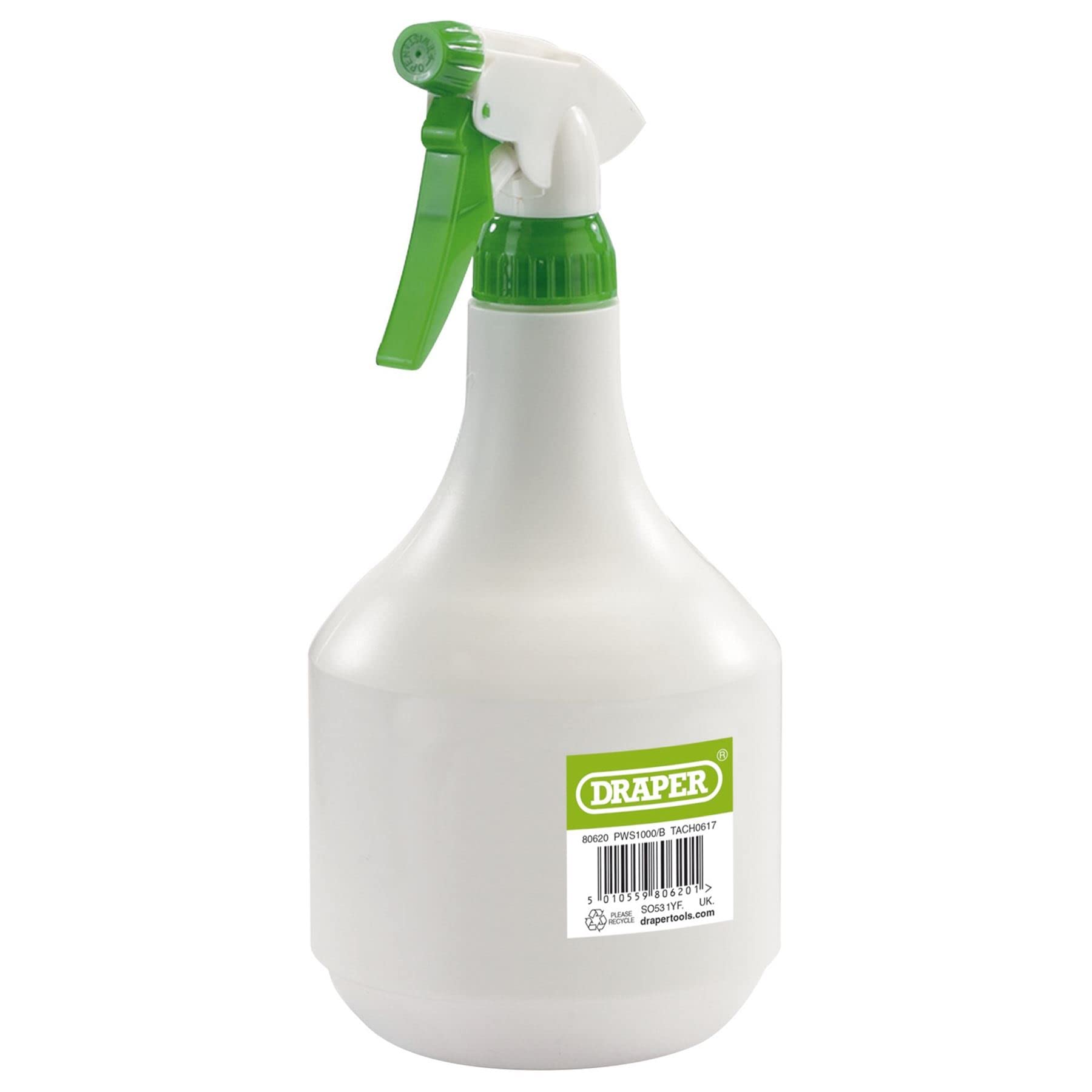 Draper 1 Litre Plastic Water Spray Bottle | Gardening & Cleaning Spray Bottles | Plant Watering Garden Sprayer | Adjustable Mode | 80620 Secondary image