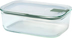 Glass food container EasyClip - Glass food containers with lids - Click closure - Suitable for the microwave, steamer, oven, refrigerator & freezer - Airtight & leakproof - 1000 ml - Nordic