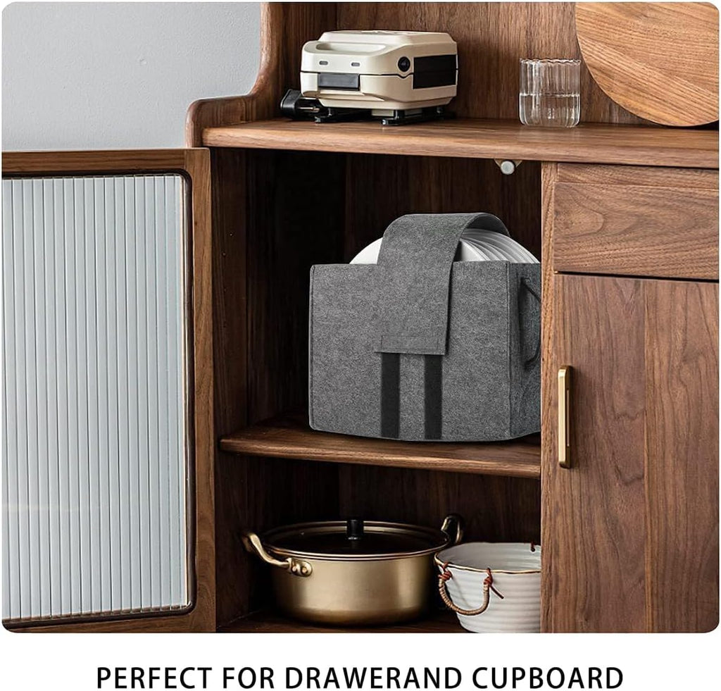 2 PCS Plate Cup Storage Box, Caravan Plate Holder, Camping Storage Bag, Plate and Cup Storage, for Protecting Motorhome Cupboard Kitchen Cookware
